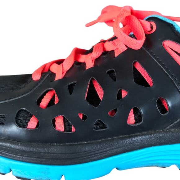NIKE VTG Dual Fusion Sneaker Women 9.5 Black Pink Mesh Running Jogging Outdoor - Picture 11 of 13